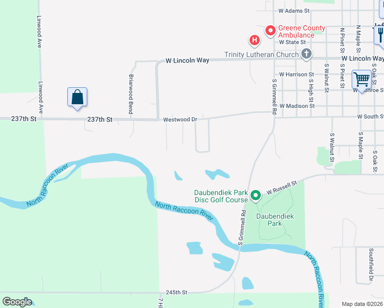 map of restaurants, bars, coffee shops, grocery stores, and more near 1221 Rushridge Road in Jefferson
