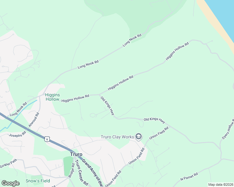 map of restaurants, bars, coffee shops, grocery stores, and more near 35 Higgins Hollow Road in Truro