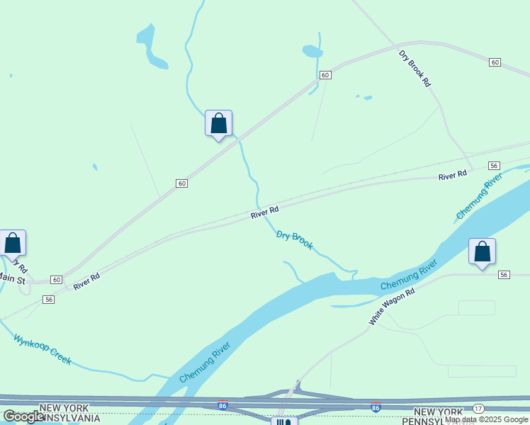 map of restaurants, bars, coffee shops, grocery stores, and more near 5970 River Road in Waverly