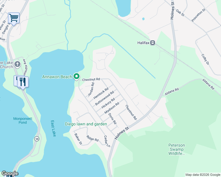 map of restaurants, bars, coffee shops, grocery stores, and more near 37 Buttonwood Road in Halifax