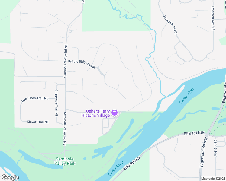 map of restaurants, bars, coffee shops, grocery stores, and more near 3201 Cedar River Court Northeast in Cedar Rapids