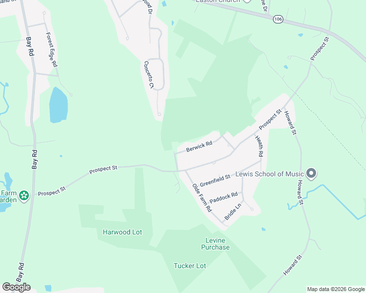 map of restaurants, bars, coffee shops, grocery stores, and more near 25 Berwick Road in Easton