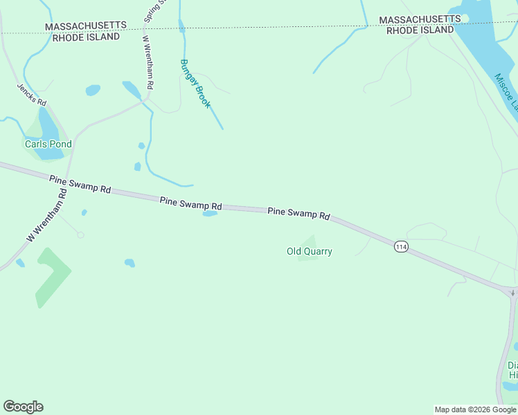 map of restaurants, bars, coffee shops, grocery stores, and more near 135 Pine Swamp Road in Cumberland