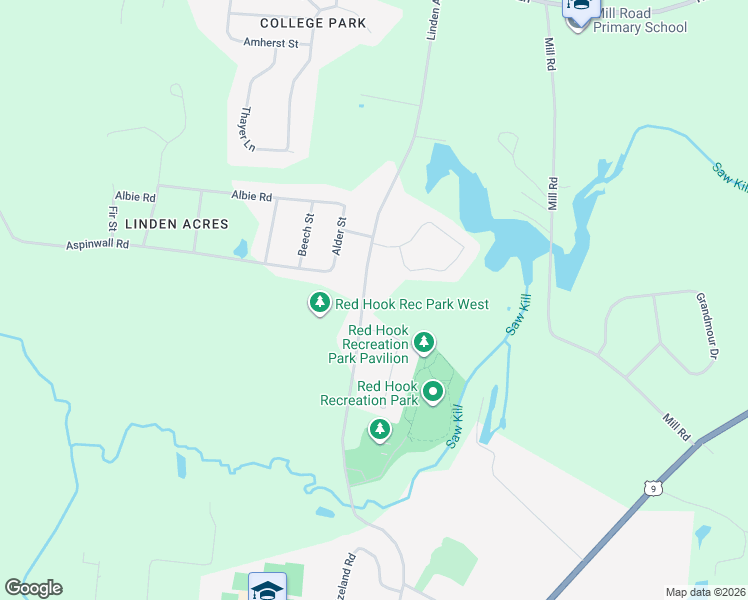 map of restaurants, bars, coffee shops, grocery stores, and more near 178 County Highway 79 in Red Hook
