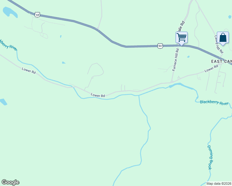 map of restaurants, bars, coffee shops, grocery stores, and more near 116 Lower Road in North Canaan
