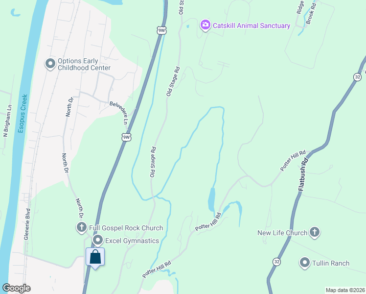 map of restaurants, bars, coffee shops, grocery stores, and more near 188 Old Stage Road in Saugerties
