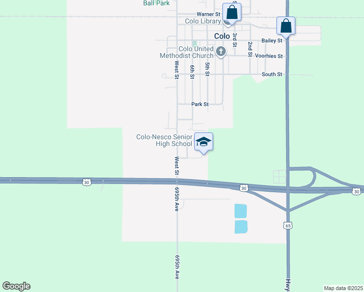 map of restaurants, bars, coffee shops, grocery stores, and more near in Colo