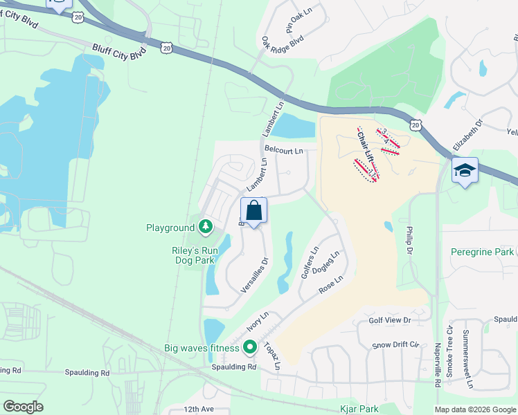 map of restaurants, bars, coffee shops, grocery stores, and more near 691 Biltmore Dr in Bartlett
