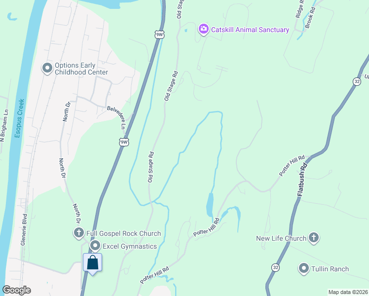 map of restaurants, bars, coffee shops, grocery stores, and more near 188 Old Stage Road in Saugerties