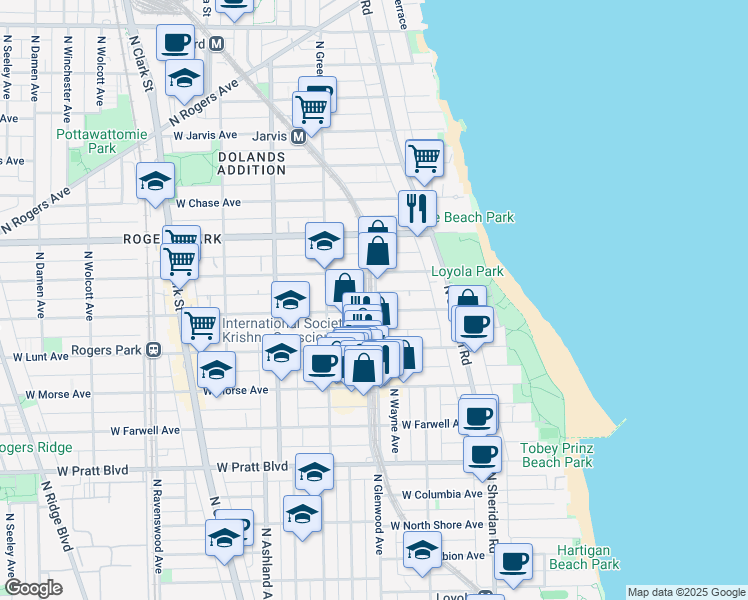 map of restaurants, bars, coffee shops, grocery stores, and more near in Chicago