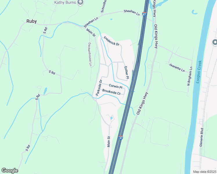 map of restaurants, bars, coffee shops, grocery stores, and more near 3 Brookside Court in Lake Katrine