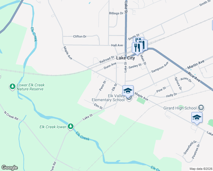 map of restaurants, bars, coffee shops, grocery stores, and more near 2598 Elk St in Lake City