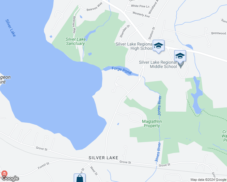 map of restaurants, bars, coffee shops, grocery stores, and more near 93 Lake Street in Kingston