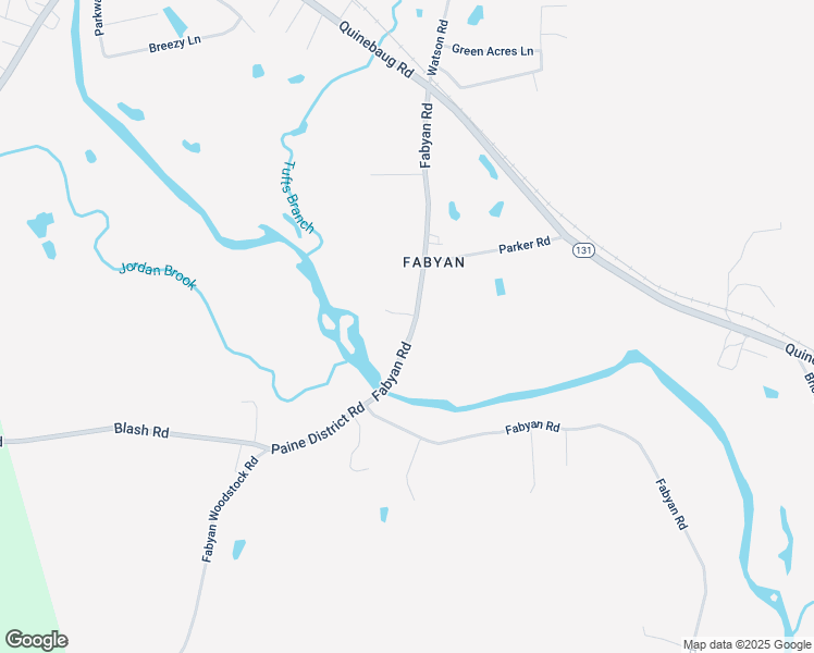 map of restaurants, bars, coffee shops, grocery stores, and more near 580 Fabyan Road in Thompson