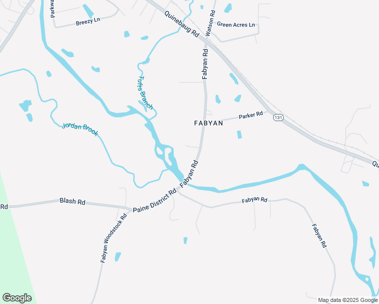 map of restaurants, bars, coffee shops, grocery stores, and more near 580 Fabyan Road in Thompson