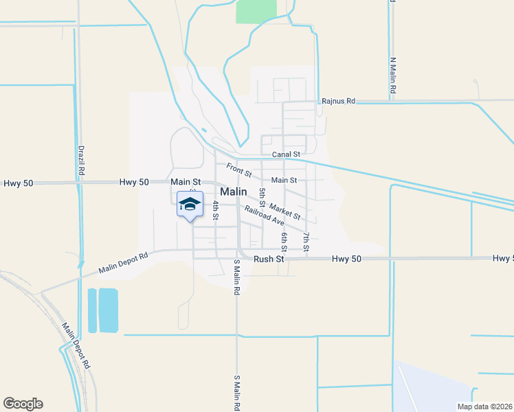 map of restaurants, bars, coffee shops, grocery stores, and more near 2319 5th St in Malin
