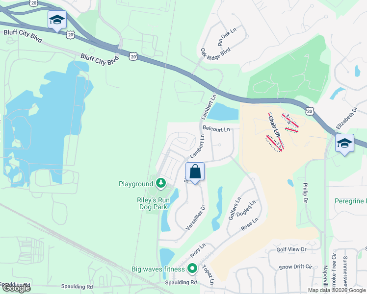 map of restaurants, bars, coffee shops, grocery stores, and more near 773 Thornbury Court in Bartlett