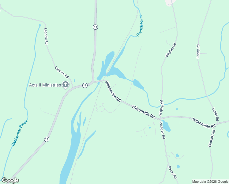 map of restaurants, bars, coffee shops, grocery stores, and more near 24 Wilsonville Road in Thompson