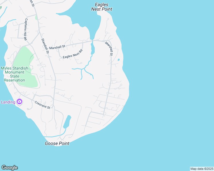 map of restaurants, bars, coffee shops, grocery stores, and more near 301 Marshall Street in Duxbury