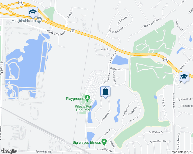 map of restaurants, bars, coffee shops, grocery stores, and more near 753 Thornbury Court in Bartlett