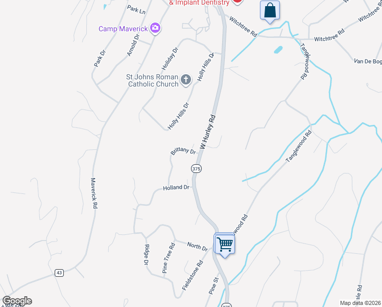 map of restaurants, bars, coffee shops, grocery stores, and more near 197 New York 375 in West Hurley