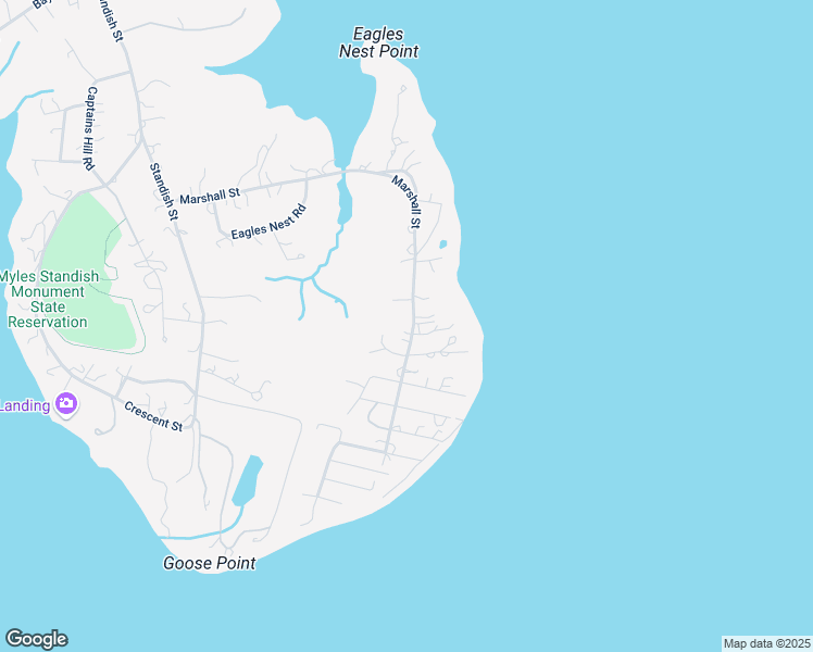 map of restaurants, bars, coffee shops, grocery stores, and more near 301 Marshall Street in Duxbury