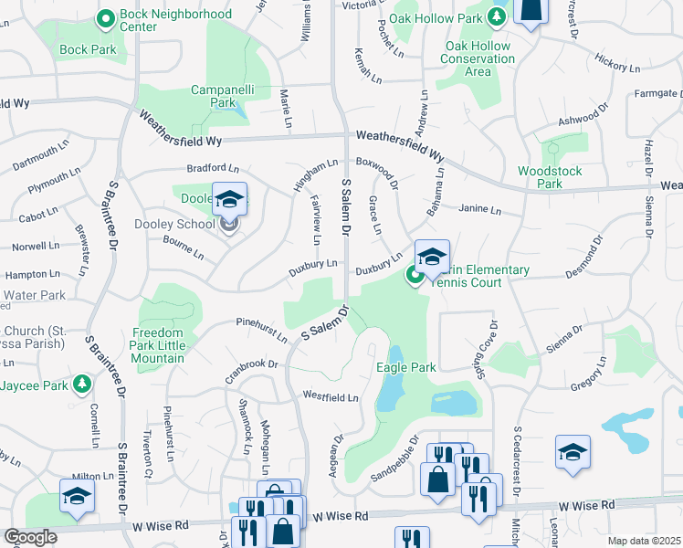 map of restaurants, bars, coffee shops, grocery stores, and more near in Schaumburg