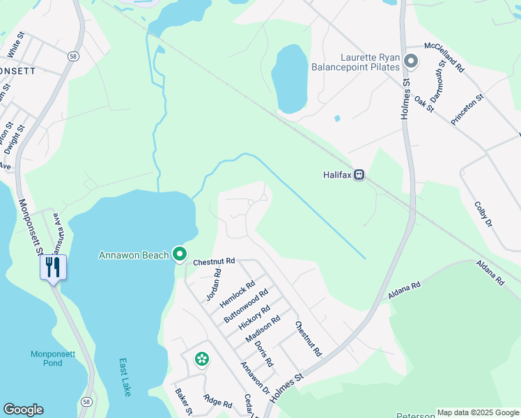 map of restaurants, bars, coffee shops, grocery stores, and more near 660 Twin Lakes Drive in Halifax