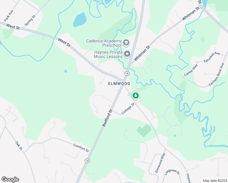 map of restaurants, bars, coffee shops, grocery stores, and more near 24 Church Avenue in East Bridgewater