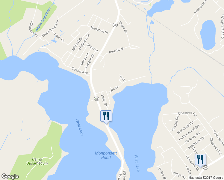 map of restaurants, bars, coffee shops, grocery stores, and more near 48 Lake Street in Halifax