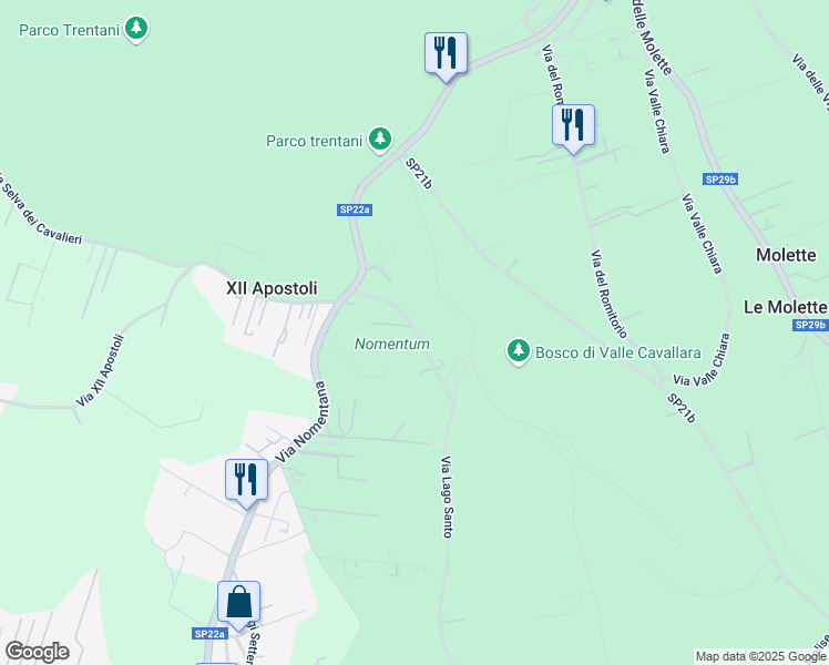 map of restaurants, bars, coffee shops, grocery stores, and more near 8 Via Monte Palombino in Città metropolitana di Roma Capitale