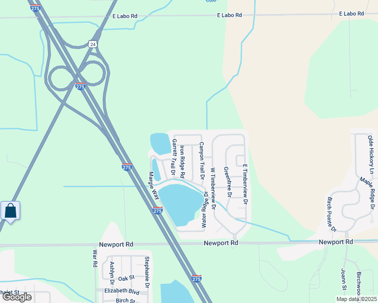 map of restaurants, bars, coffee shops, grocery stores, and more near 9296 Feather Hollow Drive in Monroe County