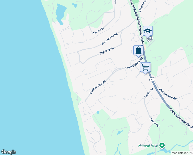 map of restaurants, bars, coffee shops, grocery stores, and more near 10 Quail Hill Road in Truro