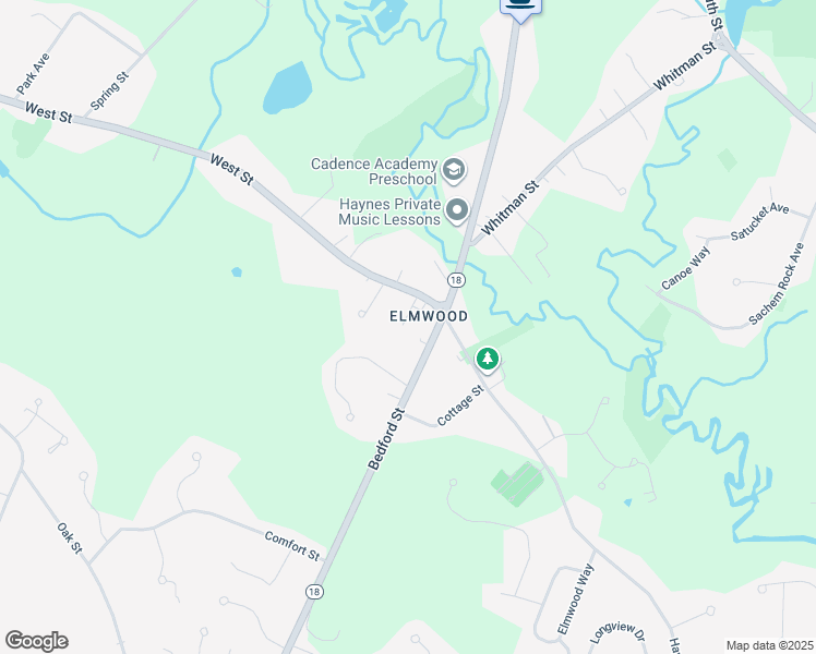 map of restaurants, bars, coffee shops, grocery stores, and more near 24 Church Avenue in East Bridgewater