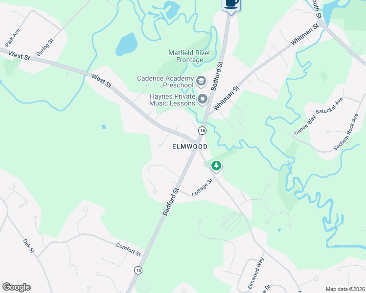 map of restaurants, bars, coffee shops, grocery stores, and more near 24 Church Avenue in East Bridgewater