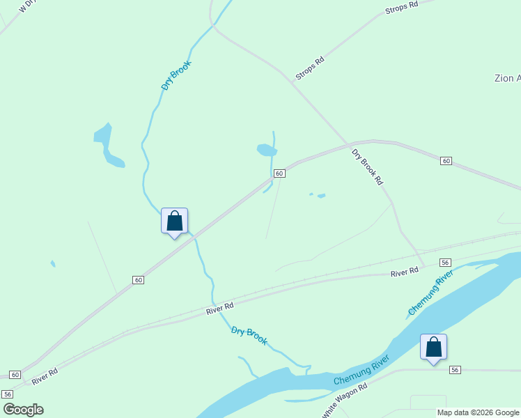 map of restaurants, bars, coffee shops, grocery stores, and more near 311 County Road 60 in Waverly