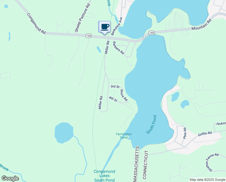 map of restaurants, bars, coffee shops, grocery stores, and more near 4 Hillcrest Avenue in Southwick