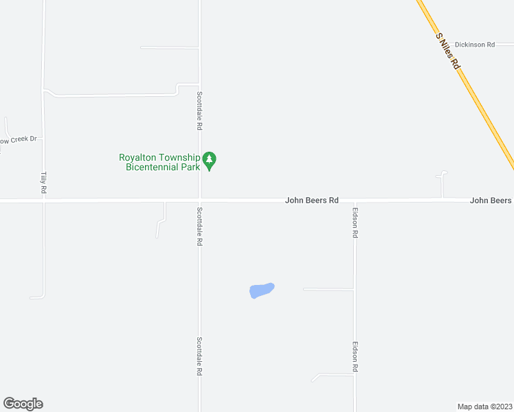 map of restaurants, bars, coffee shops, grocery stores, and more near 1040 East John Beers Road in St. Joseph