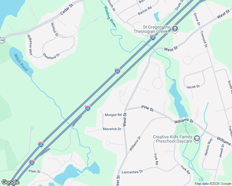 map of restaurants, bars, coffee shops, grocery stores, and more near 18 Ingrid Drive in Mansfield