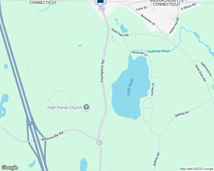 map of restaurants, bars, coffee shops, grocery stores, and more near 1261 Thompson Road in Thompson