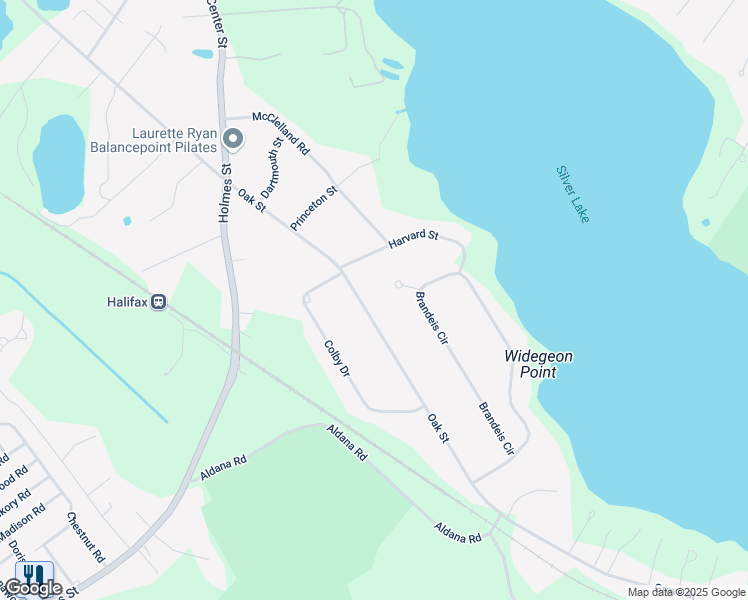 map of restaurants, bars, coffee shops, grocery stores, and more near 147 Oak Street in Halifax