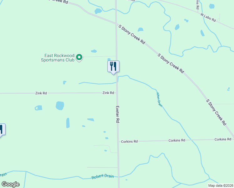 map of restaurants, bars, coffee shops, grocery stores, and more near 9691 Exeter Road in Carleton