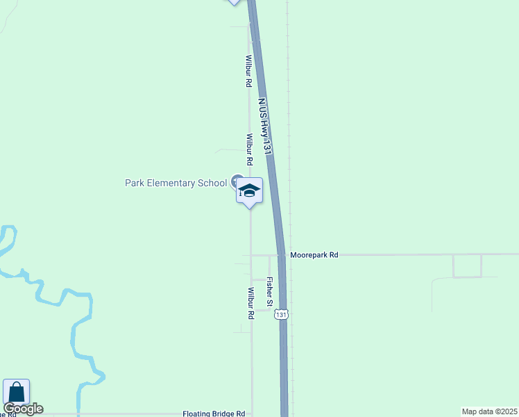 map of restaurants, bars, coffee shops, grocery stores, and more near 53853 Wilbur Road in Three Rivers
