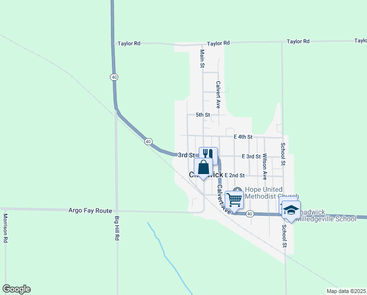 map of restaurants, bars, coffee shops, grocery stores, and more near 301-399 Marion Avenue in Chadwick