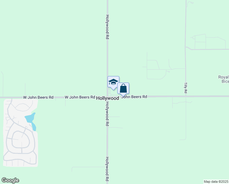 map of restaurants, bars, coffee shops, grocery stores, and more near 143 West John Beers Road in Stevensville