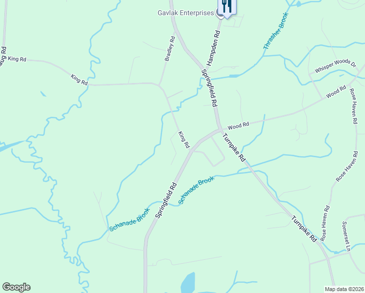 map of restaurants, bars, coffee shops, grocery stores, and more near 11 King Road in Somers