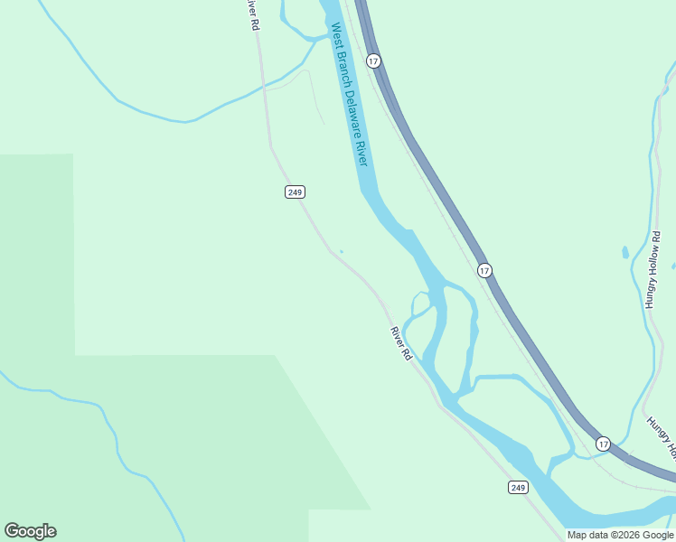map of restaurants, bars, coffee shops, grocery stores, and more near 310 River Road in Deposit