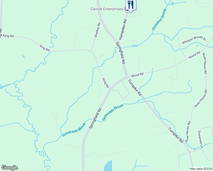 map of restaurants, bars, coffee shops, grocery stores, and more near 11 King Rd in Somers