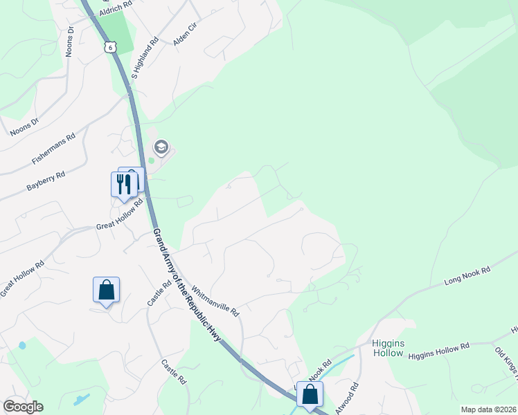 map of restaurants, bars, coffee shops, grocery stores, and more near 4 Sandy Lane in Truro