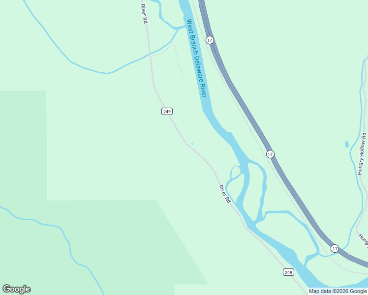 map of restaurants, bars, coffee shops, grocery stores, and more near 310 River Road in Deposit